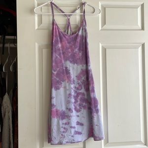 Outdoor voices exercise dress purple tie dye